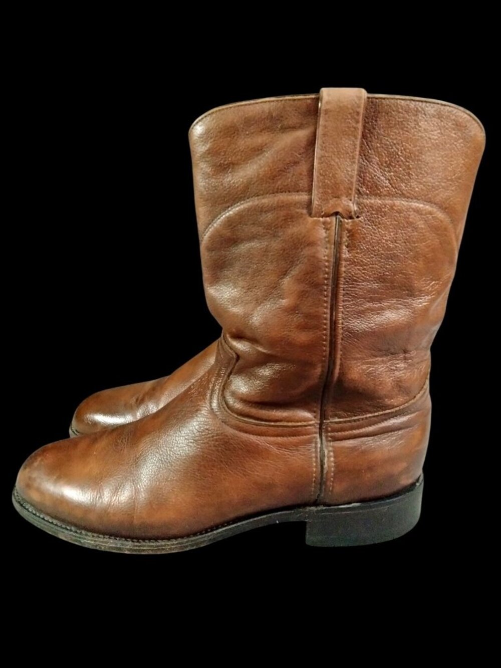 Dan Post 6587 Western Cowboy Roper Style Boots Men's 10.5 EW Brown Mexico